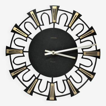 German design metal wall clock from the 60s