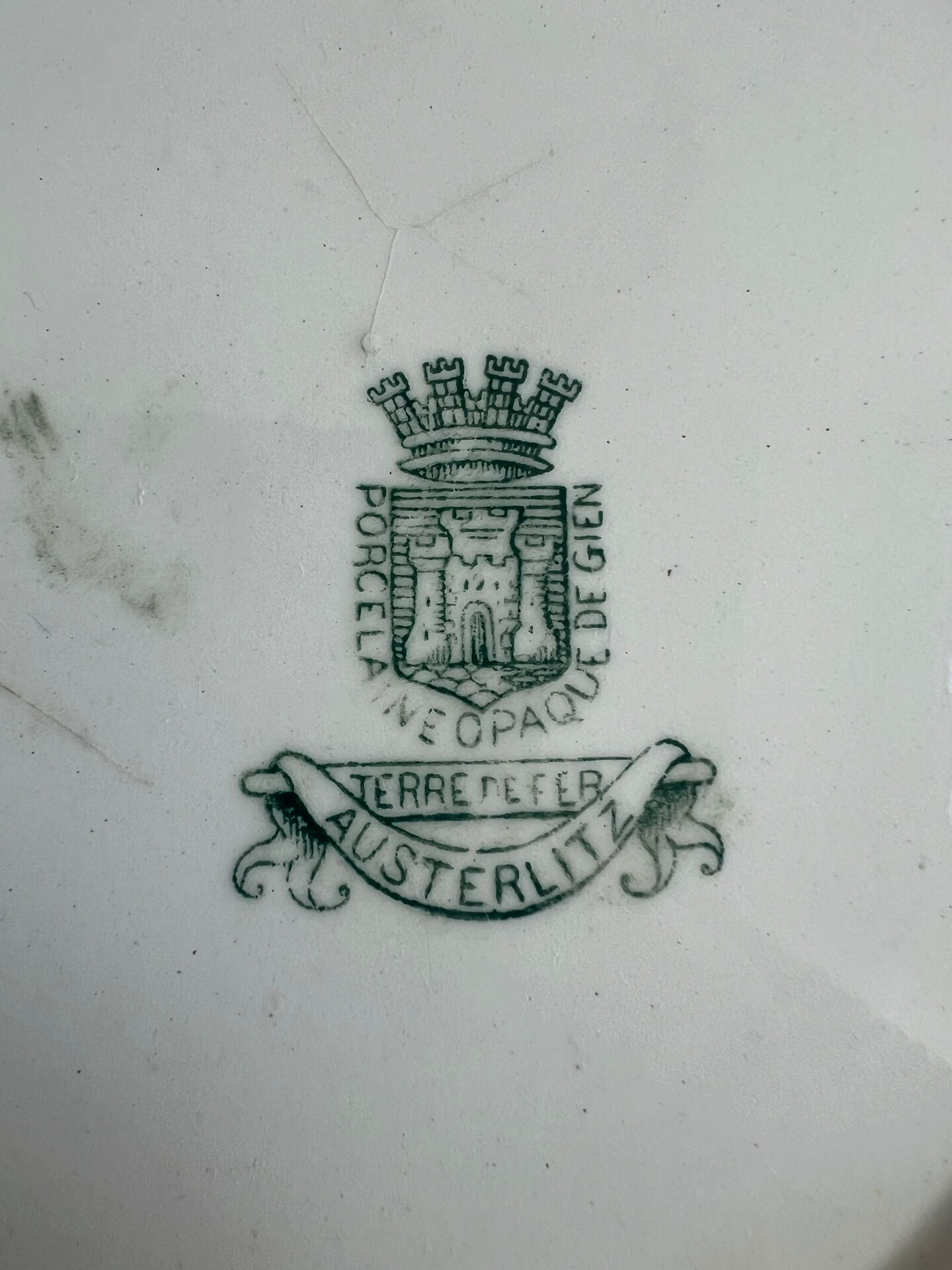 Lot de 2 assiettes plates GIEN, Collection Austerlitz