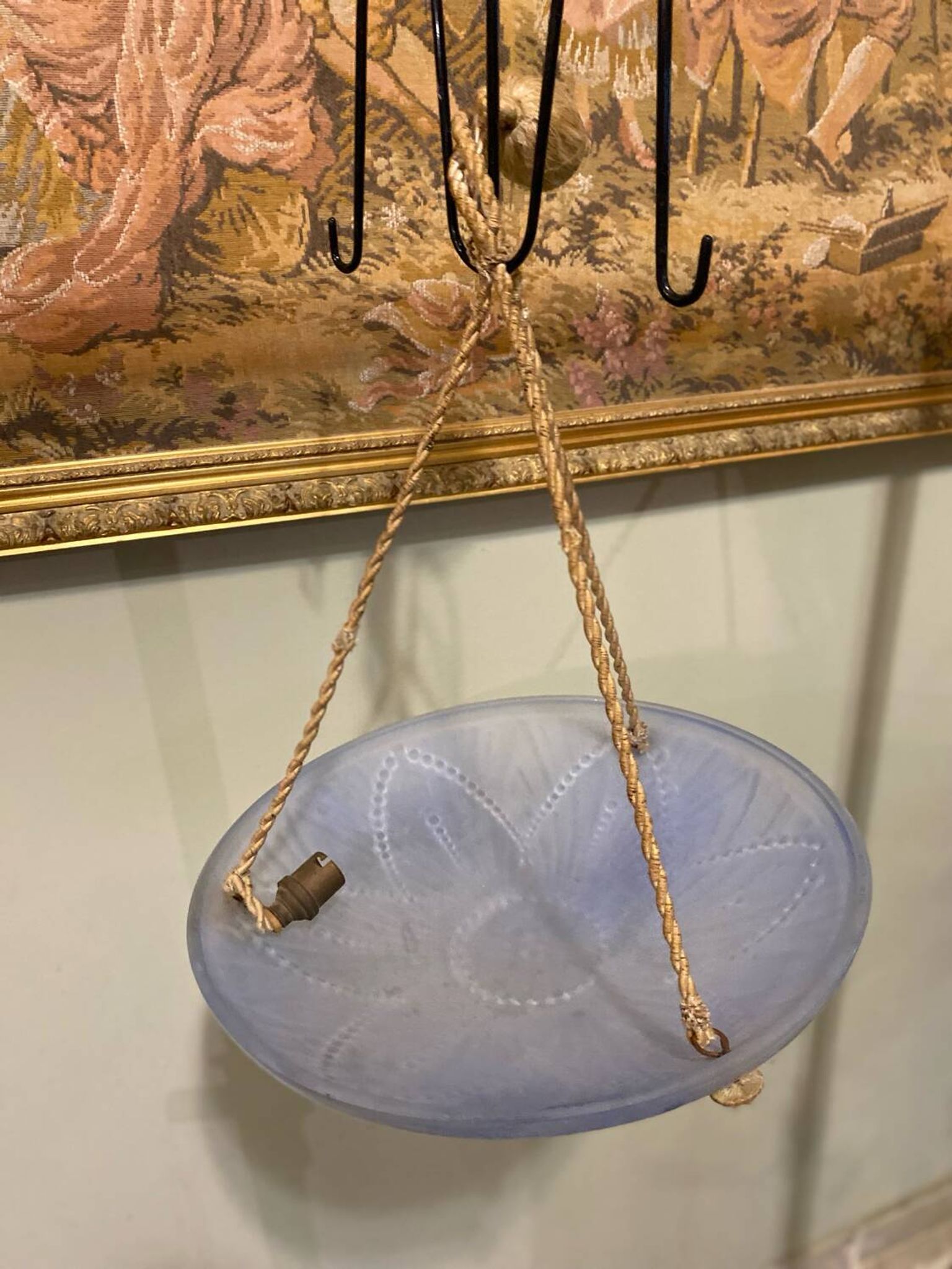 Art Deco blue pendant light