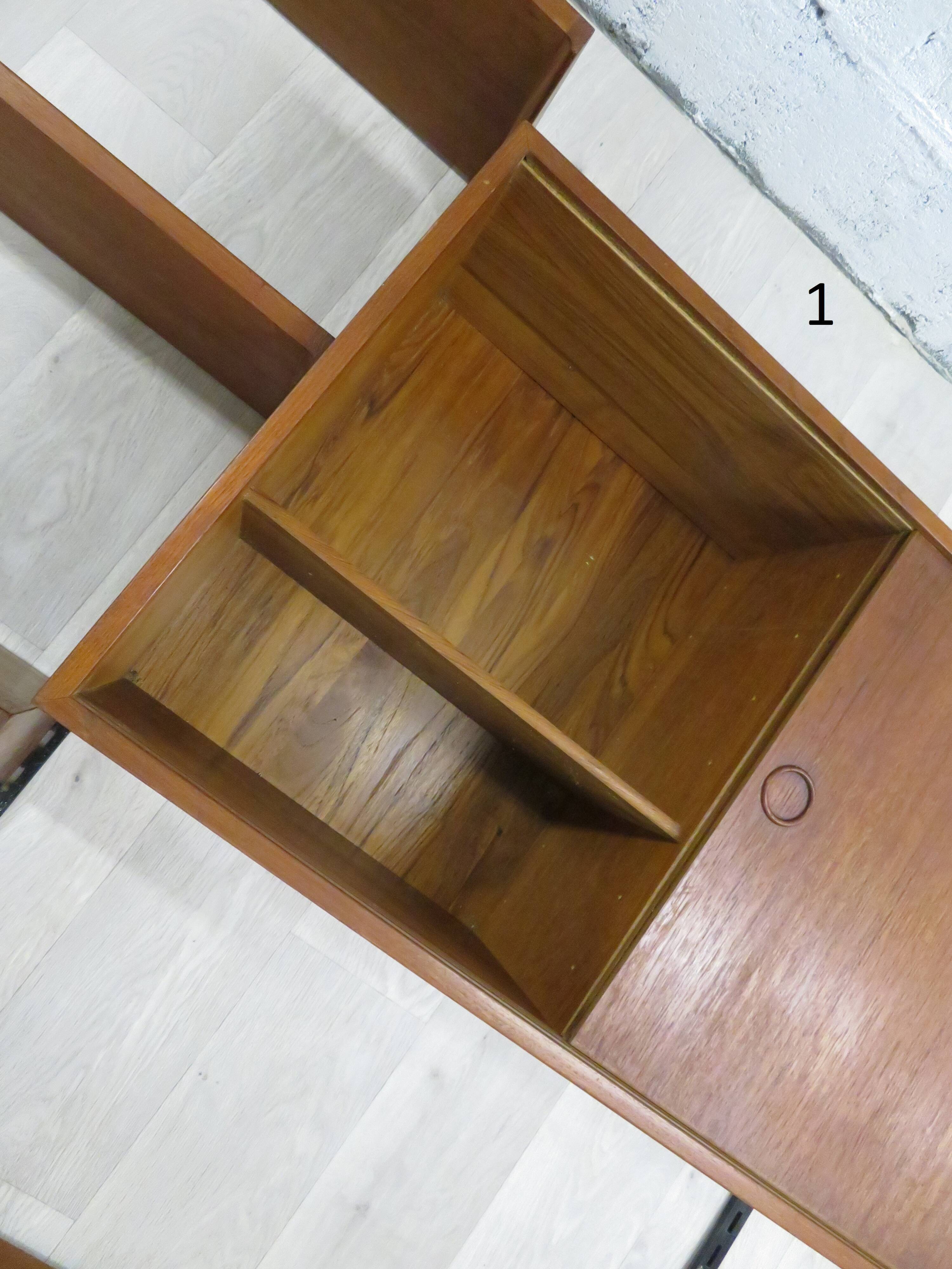 Kai Kristiansen vintage teak shelf modular system for FM Mobler