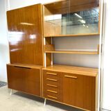 Wall system / modular cabinet with table, František Jirák