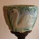 Cache-pot in earthenware Art Nouveau, Saint-Clément factory, around 1900.