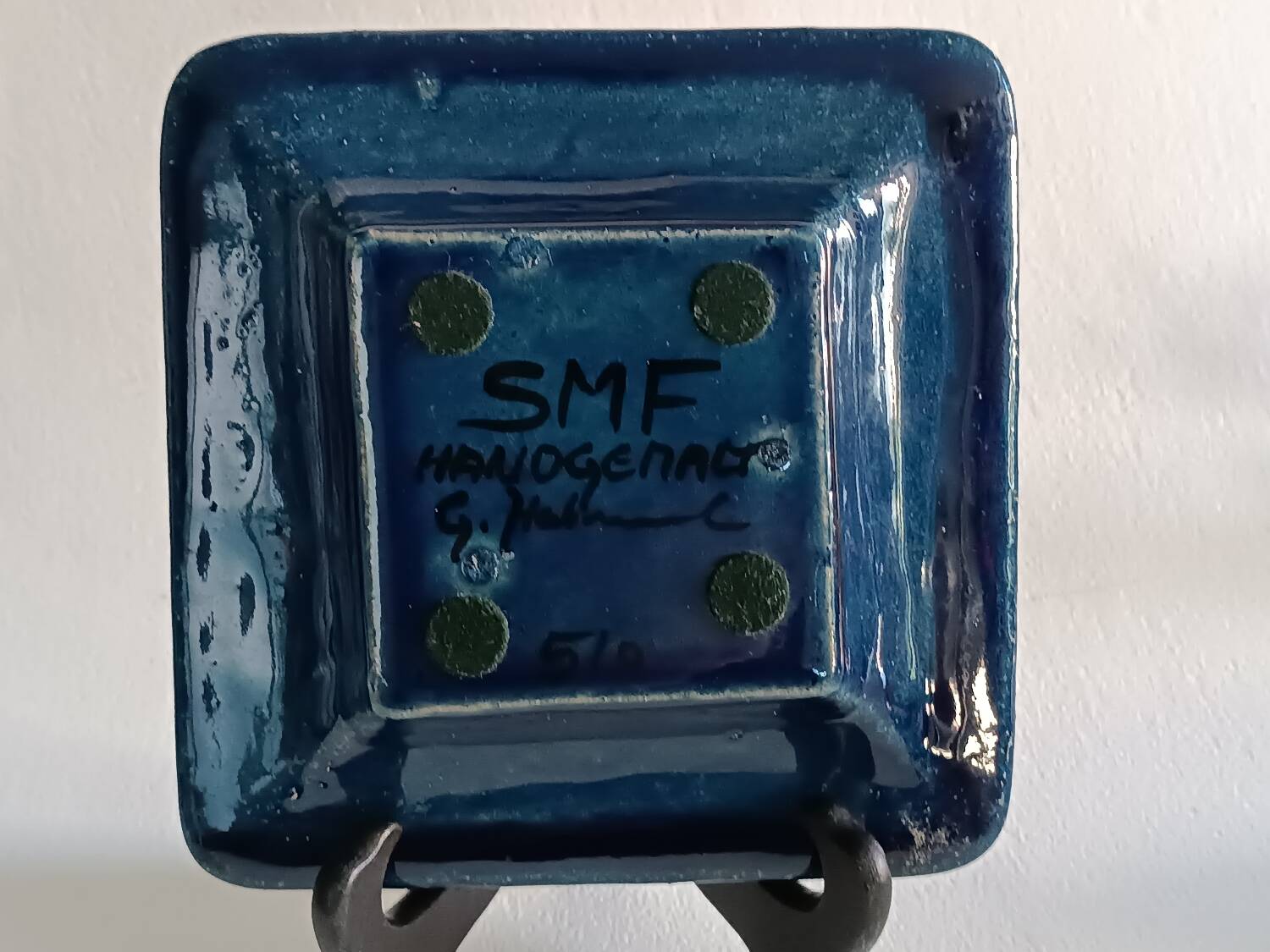 Schramberg stoneware and crystal emptying cup 1970