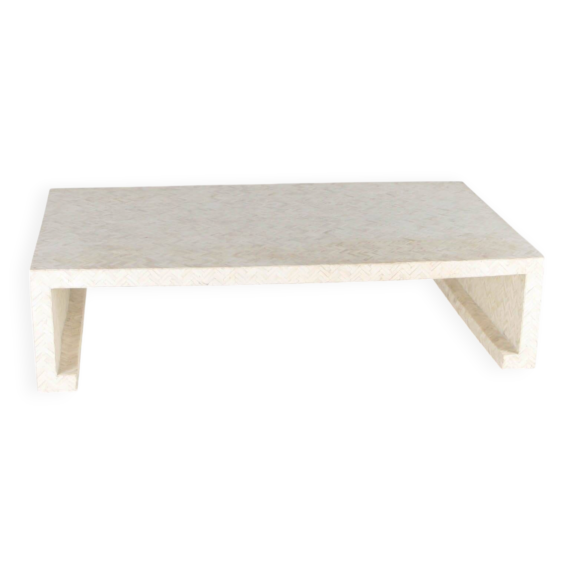 Coffee table in bone.