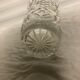 Vintage vase in chiseled crystal