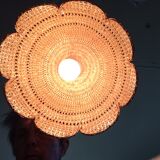 Wicker pendant shape vintage flower