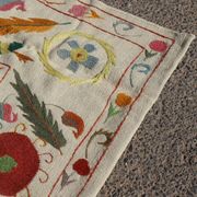 Multicoloured white kilim rug – 238 x 159 cm