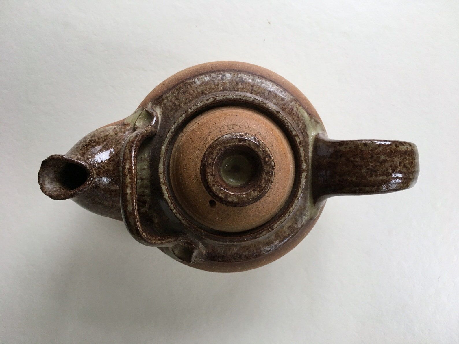 Vintage glazed sandstone teapot denmark