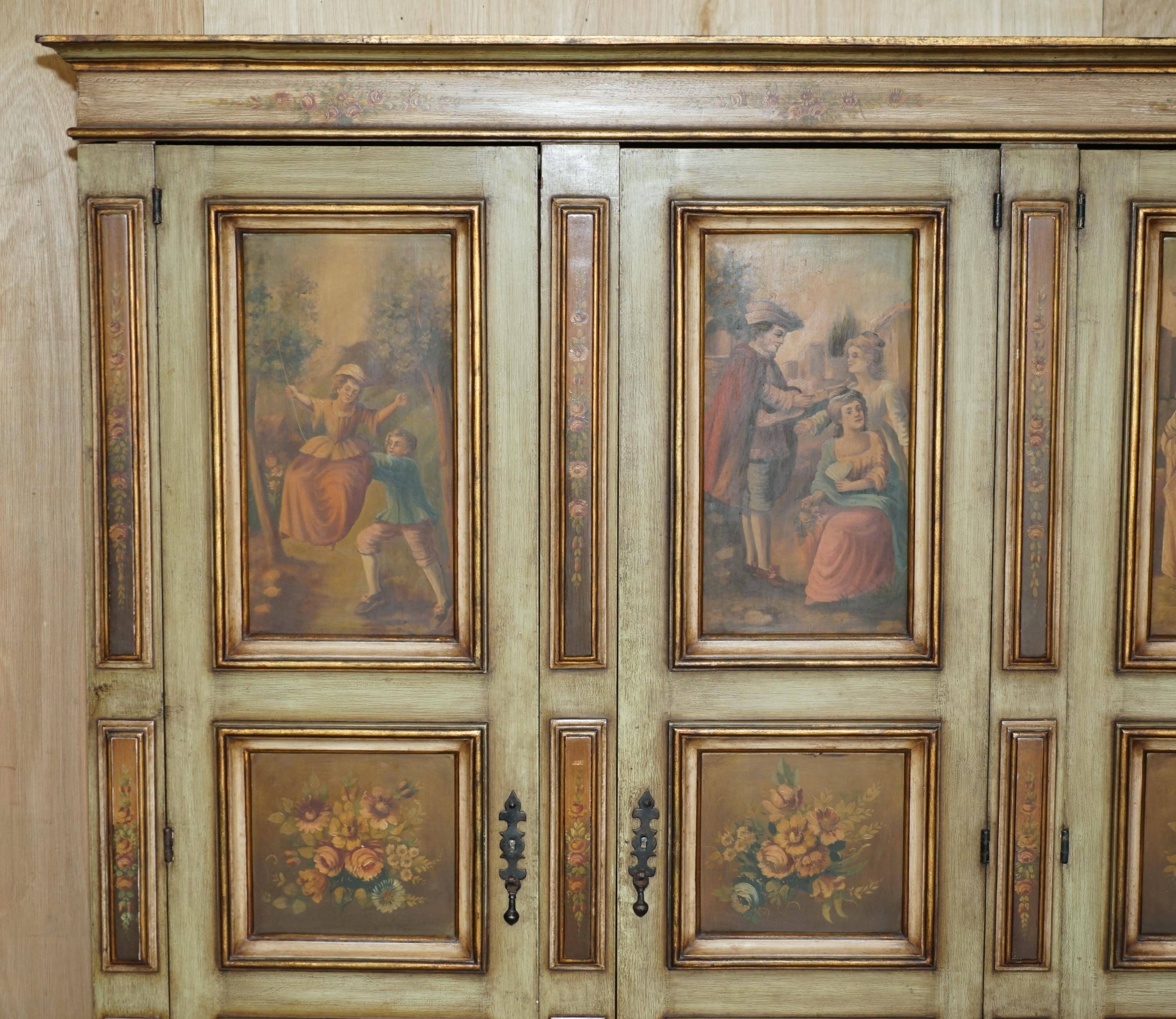 Vintage Italian oak wardrobe