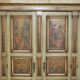 Vintage Italian oak wardrobe