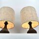 1960s Ceramic Table lamps With Original Fabric Shade From Krösselbach