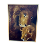 Oil on canvas "Before the nap" by Dominique PROTTI-BARAIZE