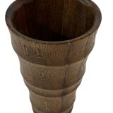 Vintage umbrella holder wooden basket storage 1960 minimalist design