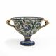 Vase à deux anses de la manufacture « Maiolica Artistica Pesarese » (MAP), années 1920, Italie