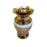Brass With Mother Of Pearl Vase From The 70s