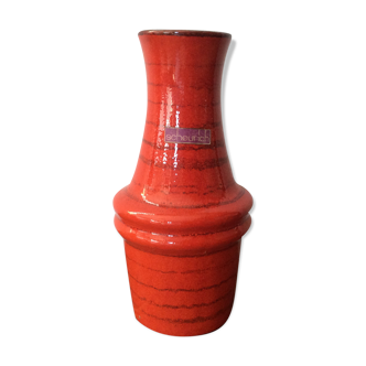 Vase en céramique rouge Scheurich vintage