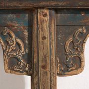 Banc asiatique ancien aux teintes bleu marine (c.1870) #10