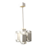 Vintage italian cubic chandelier by Gaetano Sciolari, 1970s