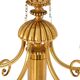 Bronze and gilded brass floor lamp with six lights