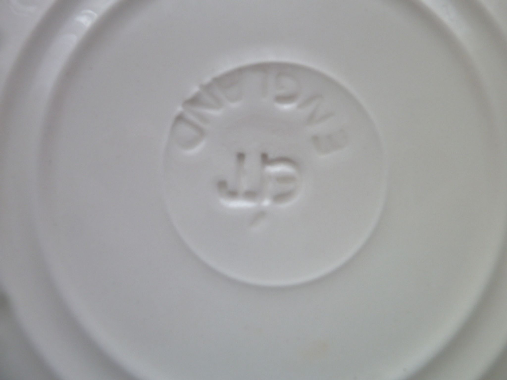 Set of 6 dessert plates in English porcelain