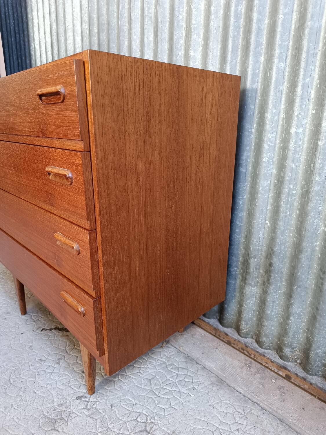Vintage Scandinavian teak chest of drawers