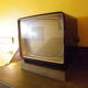 Philips vintage TV, lacquered wood frame -Holland- 50s