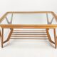 Italian walnut mid-century modern coffee table, 1950s
