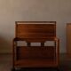 Vintage folding pine service trolley, 1970s