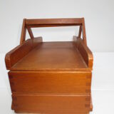 Wood sewing box for children