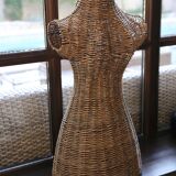 Mannequin Buste Rotin Vintage