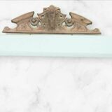 Large natural wood pediment