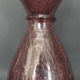 Carafe bottle in purple bubble blown glass Biot 20th century