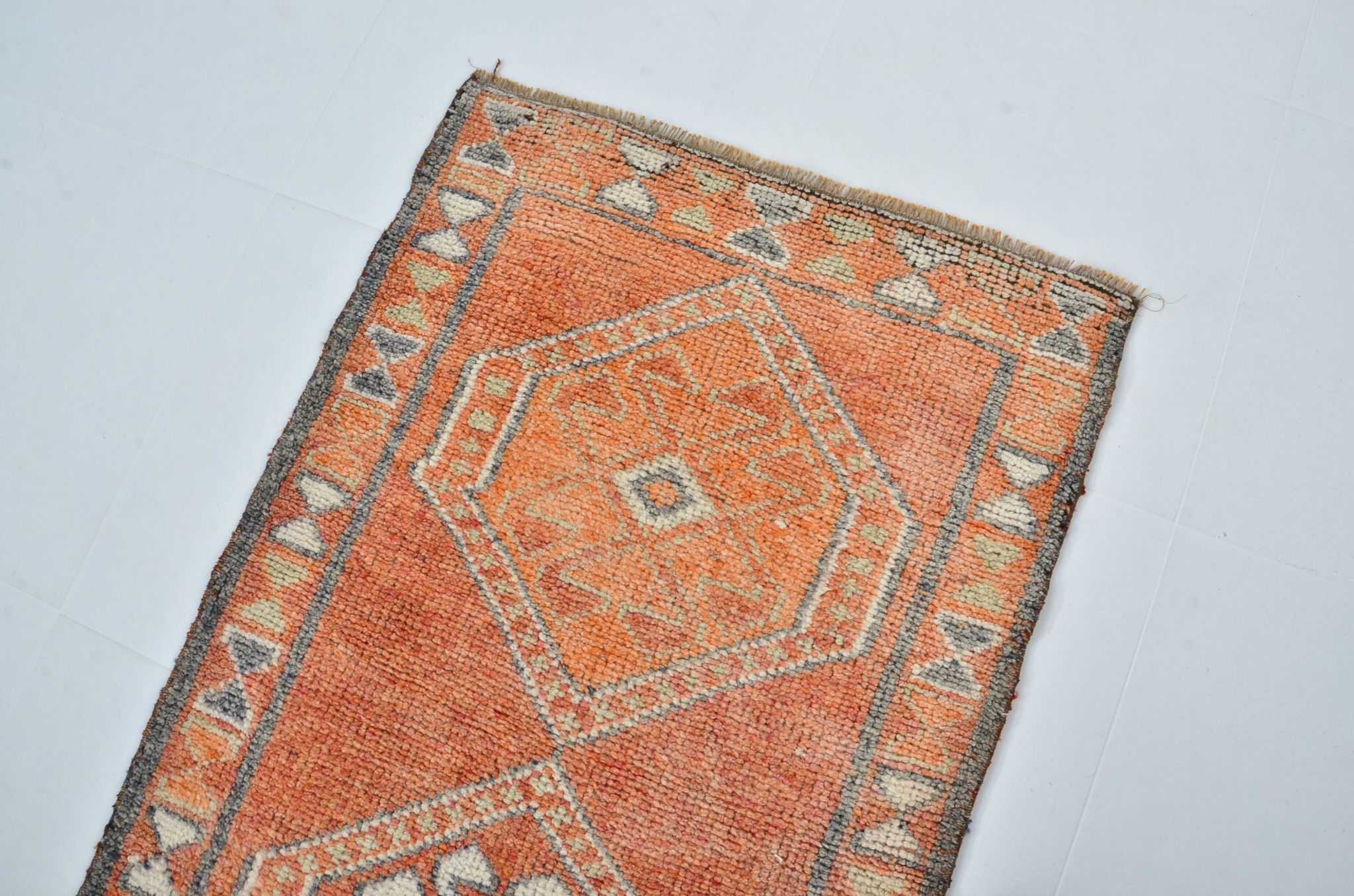 Tapis couloir Oushak vintage sku 3545