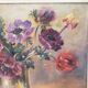 Oil on panel bouquet of anemones Marthe Puig