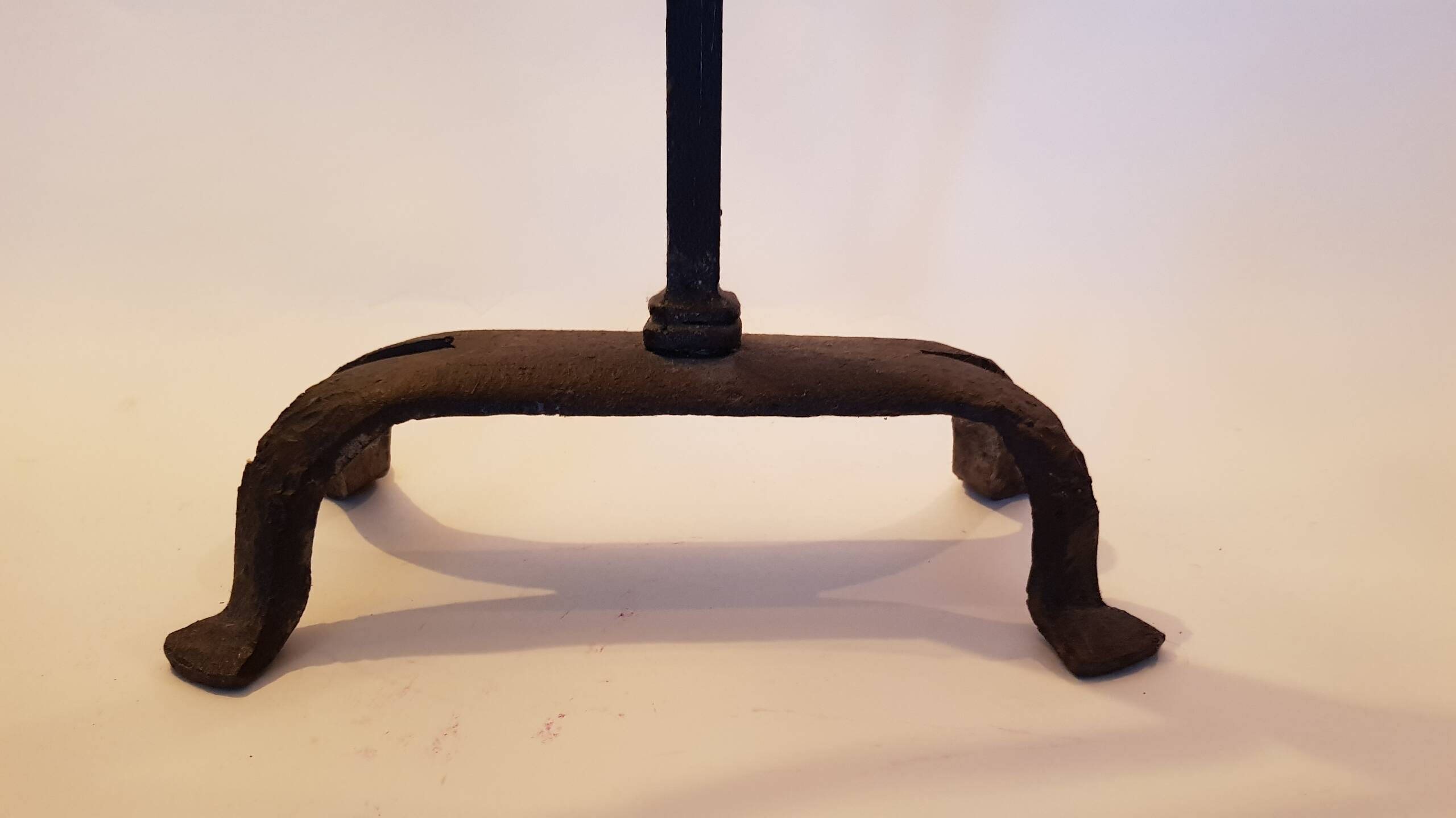 Forged iron candelabra