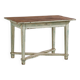 Vintage white solid wood side table (France, circa 1960)