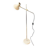 Lampadaire réglable blanc vintage des années 50