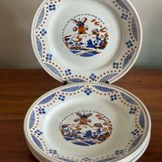 5 assiettes à dessert KG Luneville Fleurines