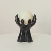Vintage Italian ceramic and opaline lamp from the 80s