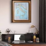 Italy, original map printed in 1907.