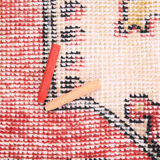 4x6 red turkish vintage rug, 4x6 handmade vintage rug