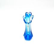 Vase Swing Sculptural – Stretched Glass Azure Blue – Korean Craftsmanship 1970