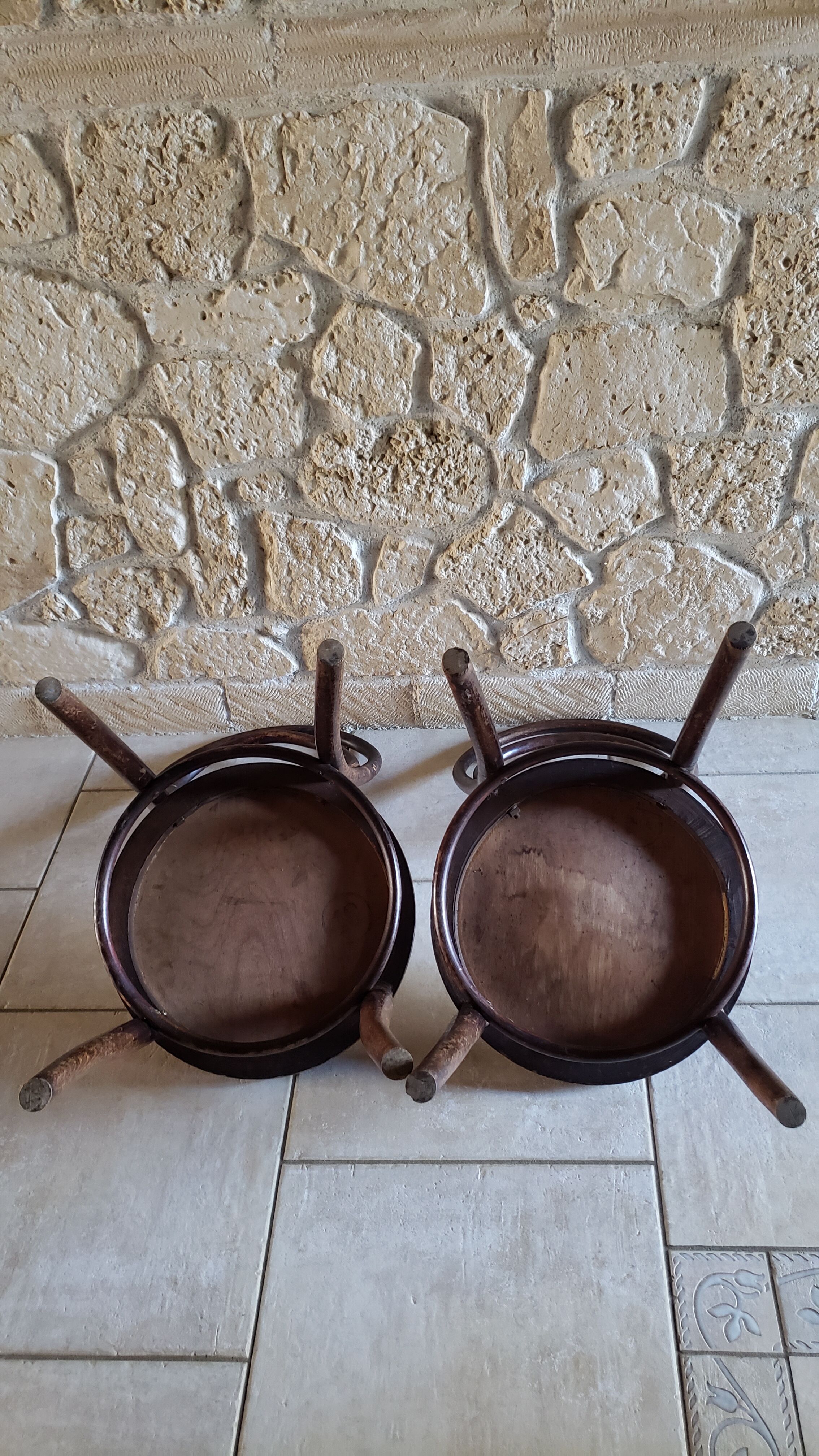 Duo de chaises bois courbé Fischel