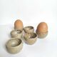 Set of 6 vintage stoneware egg cups