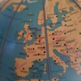 Globe Terrestre Mappemonde "Radio-Célard" Year 1955