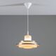 Doria pendant in opal glass with decorative aluminium discs