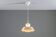 Suspension Doria en verre opalin et aluminium