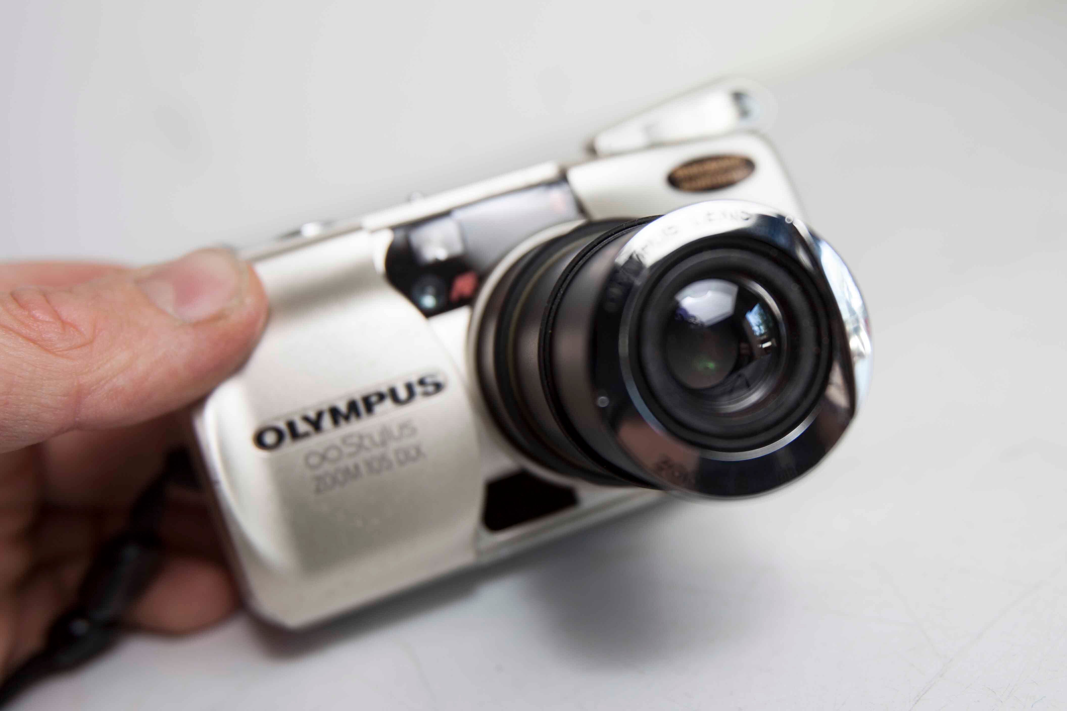 Olympus Stylus zoom 105 DLX film camera tested and new battery