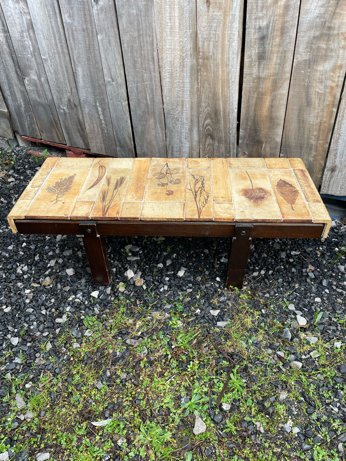 Vintage Vallauris ceramic coffee table Design Roger Capron