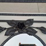 Wrought iron wall coat rack